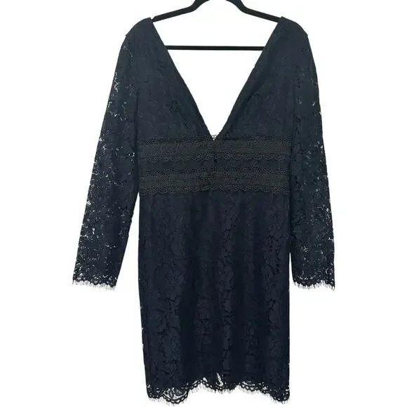 dvf viera lace dress Diane von Furstenberg Women's Viera Lace Dress, Navy/Black, size 8 UK NWT